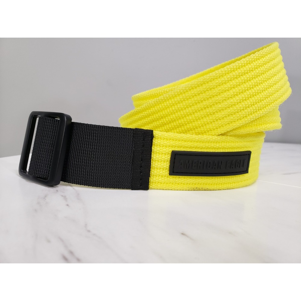 NEON YELLOW American Eagle Outfitters Utility Canvas Belt Mens MEDIUM